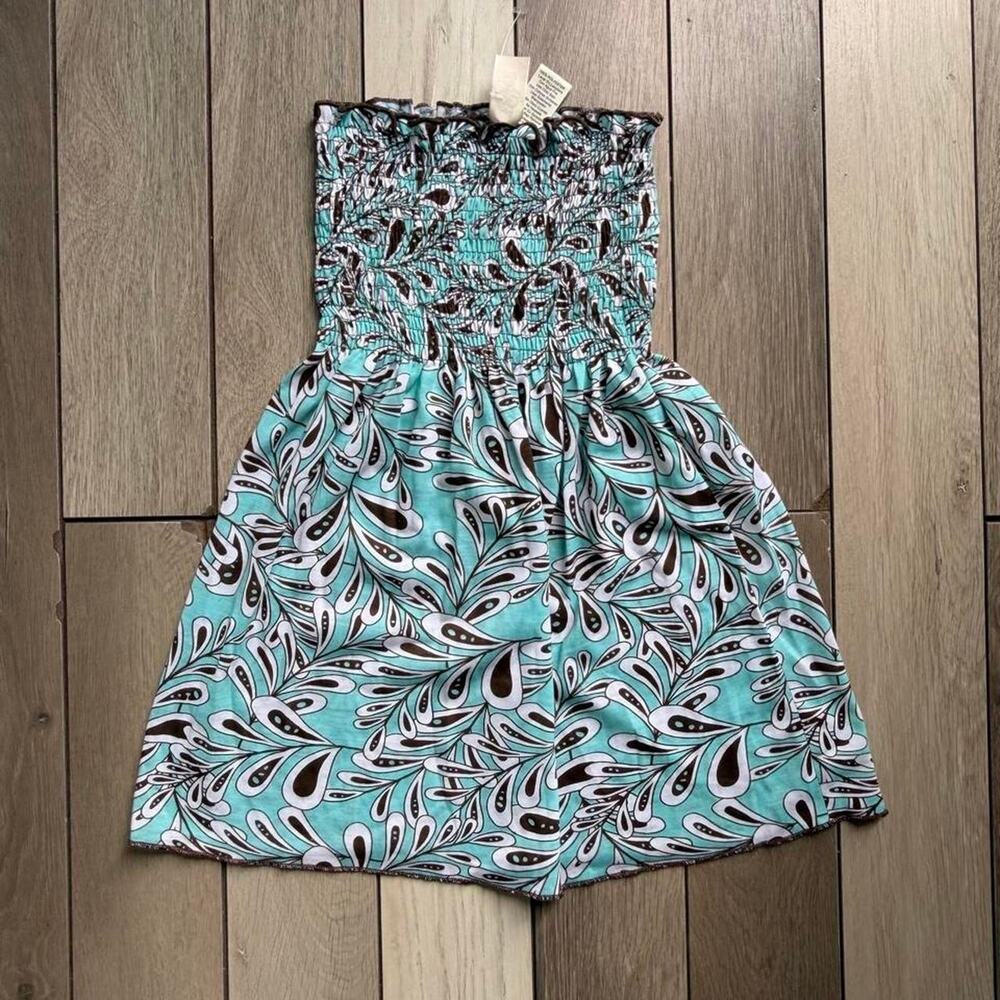 Gottex strapless smocked tube top